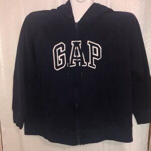 Gap Logo Zip Hoodie Navy Blue XXL